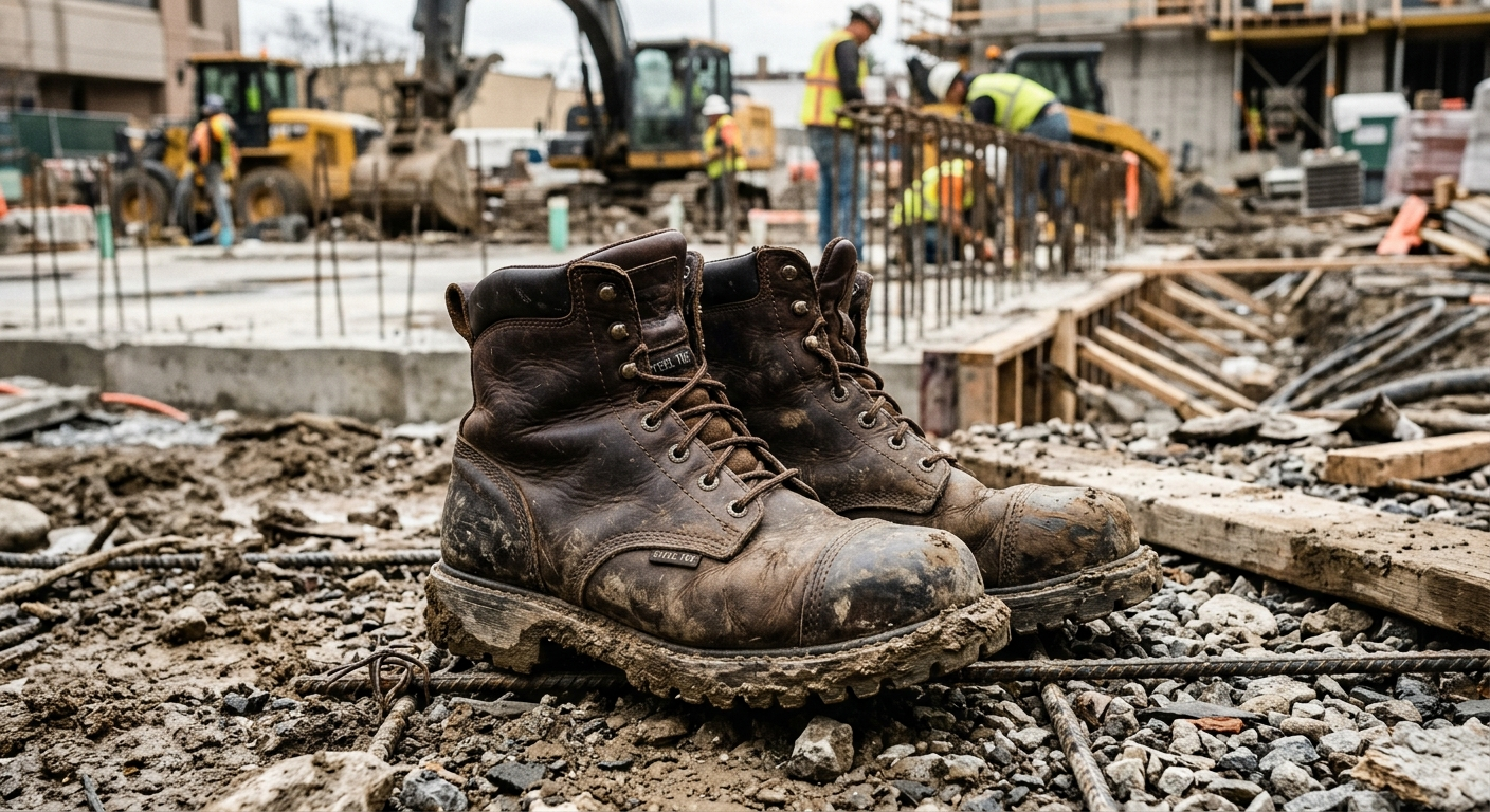 Rugged work boots for field service technicians